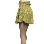 Aeropostale  Yellow Floral High Waisted Smocked Ruffle Shorts Skort Juniors Large Photo 2