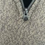 Columbia Tan Quarter Zip Jacket w/ Cable Knit Details Photo 3