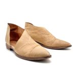 Free People  Royale Cutout Flat Size 39.5 /9 Tan Leather Pointed Toe Boho Western Photo 9