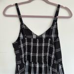 Old Navy NWT Black Gray Plaid Sleeveless Cami Midi Dress Size Small Photo 3