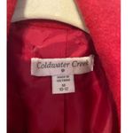 Coldwater Creek Red Collared Button Down Long Sleeve Coat Size Medium Photo 3
