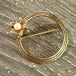 Elegant Gold Floral Brooch A&Z 12/20 GF brooch Vintage Floral Photo 0