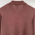 Vintage Designers Originals Zip Brown‎ Tan Leaf Embroidered Sweater Size Medium Brown Photo 5