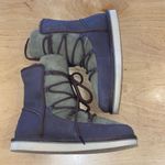 UGG  AUSTRALIA LODGE CHOCOLATE/OLIVE GREEN SHEEPSKIN SUEDE BOOTS‎ SIZE 5 US Photo 5