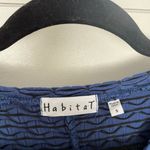 Habitat  Women’s Small Blue Black LagenLook Artsy Top Blouse Photo 1