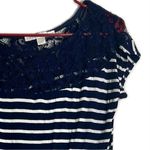 Boston Proper  striped cap sleeve‎ shirt/tunic women’s size small Photo 3