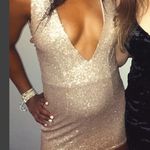 Tobi  Sparkly Rose Gold Dress Photo 0