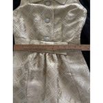 Tracy Reese Plenty Frock Dress S Gold Metallic Jacquard Brocade Party Castle Photo 12