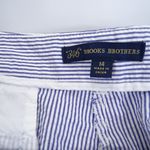 Brooks Brothers 346 Shorts Women Sz 14 Blue Stripe Seersucker Stretch Pineapple Photo 2