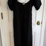 Boden Halterneck Cutout Column Dress Linen Black Size 10 Photo 2