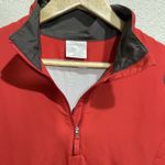 Nike  Golf Womens Red Black Jacket Windbreaker Pullover Medium 1/4-Zip Pockets Photo 4