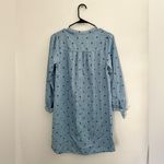 Old Navy  Blue Denim Polka Dot Button Down Tie Sleeve Dress Small Photo 2
