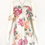 Honey Belle Halter Cold Shoulder Ruffle Floral Boho Dress Photo 0