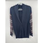 Rubbish Snap Up Knit Dark Navy Cardigan Sweater Southwestern Women's Medium Photo 3