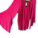 Ashley Stewart Pink Size 18/20 3/4 Flare Sleeve Top Pullover Whimsical Photo 3