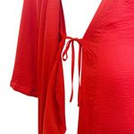 Auden Red Robe & Slip Dress Set Size M Size M Photo 10