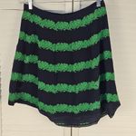 J.Crew NWT  Womens Navy Green Beanstalk Silk Skirt 8‎ - Loose Hem Photo 1