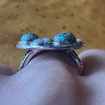 White Buffalo Turquoise Blue Turquoise Sterling Silver Forest Ring Size 6 Photo 1