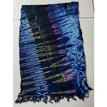 H.I.P. Navy Blue Tie-Dye Boho Bohemian Hippie Oversized Scarf Shawl Wrap Sarong Beach Coverup 🦋 Photo 1