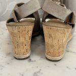 Franco Sarto Julien Sandal Cork Wedge Taupe Suede Espadrilles Size-8.5M Boho Photo 8
