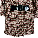 Cha Cha Vente 90s Y2K Top Faux Belt 3/4 Sleeve WhimsyGoth Boho Size Large Red Photo 3