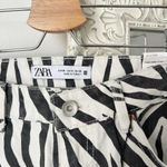 ZARA  Animal Print High Rise Straight Jeans Photo 2