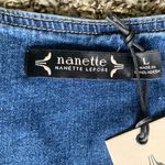 Nanette Lepore Lanete Medium Wash Denim Button Front Vest Photo 7