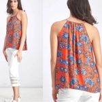 Collective Concepts  Krissa Keyhole Halter Blouse Red Sleeveless Large NWT Photo 1