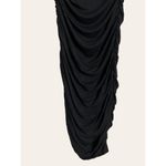 All Saints Milla Black Long Sleeve Ruched Knee Length Dress Size 4 Photo 3