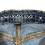 American Eagle Mom Short Denim Stretch Distressed Cuffed Women Size 4 Blue Photo 1