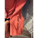 New NWT Tommy Jeans Core Ribbed Long Sleeve Polo Shirt Button Front S Pink Photo 5