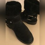 Uggs women black suede biker Cedric boots US 5.5 Photo 9