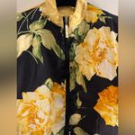 St. John  Black Yellow Sport Floral Double Sided Vest Small Photo 1