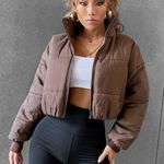 Brown Puffer Jacket Photo 0