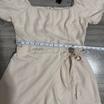 Trixxi Women Elegant Fit and Flare Cream Off-Shoulder Faux-Wrap Dress Size L Photo 11