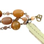 NEW/NWT Delmonico Blonde Bead and Crystal Triple Strand Bracelet Gold Photo 3