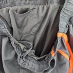 None Gray Orange Stripe Running Jogger Athletic Active Shorts Bottoms Pants Medium Photo 3