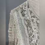 Free People Sun Storm Bomber Jacket in Ivory Combo Boho Bohemian Hippie Small Photo 8