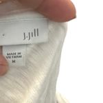 J Jill Linen‎ Blend Hoody Shirt White Size M Photo 4