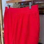 J.Crew Red Cotton Waffle Cozy Joggers Pajama Bottoms | Med 💚🎀 Photo 3