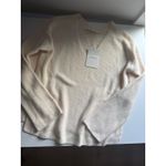 Everlane $118 New  the Slouchy V-neck in Cotton Sweater - XS - canvas Photo 6