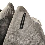 Noir grey Diamond print open front blazer with faux leather locket trim large Gray Photo 1