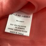 fab'rik  Women's Coral Pink Shiny Silky Single Button Blazer w/ Pockets Size S Photo 6