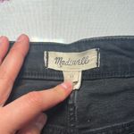 Madewell Madewel Stretch Buttoned Denim A-Line Mini Skirt in Black Frost Size 32 Photo 5