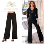 New. Wide leg travel pants. NWOT Black Size 6 Photo 1