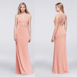 XScape  Cutout Satin V-Neck Sheath Dress Size 6 Photo 3