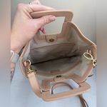 TMRW STUDIO Blush Milo Fold Over Suede Bag Crossbody Top Handle Anthropologie Pink Photo 12