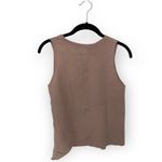 ZARA Neutral Sleeveless Tank Top | Size S | Draped Front & Ruffle Detail Photo 1