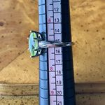 Natural Peridot Sterling Silver Marquise Ring Size 7 Green Photo 7