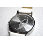 Nine West  White Face Silver Tone Leather Band Quartz New Battery Watch Photo 3